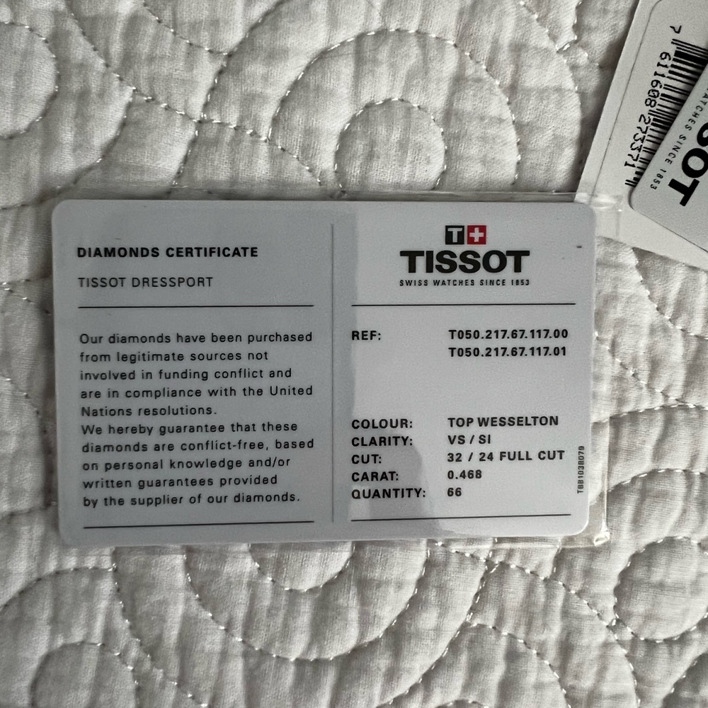 Tissot women’s dressport synthetic leather watch 35mm - Picture 11 of 16